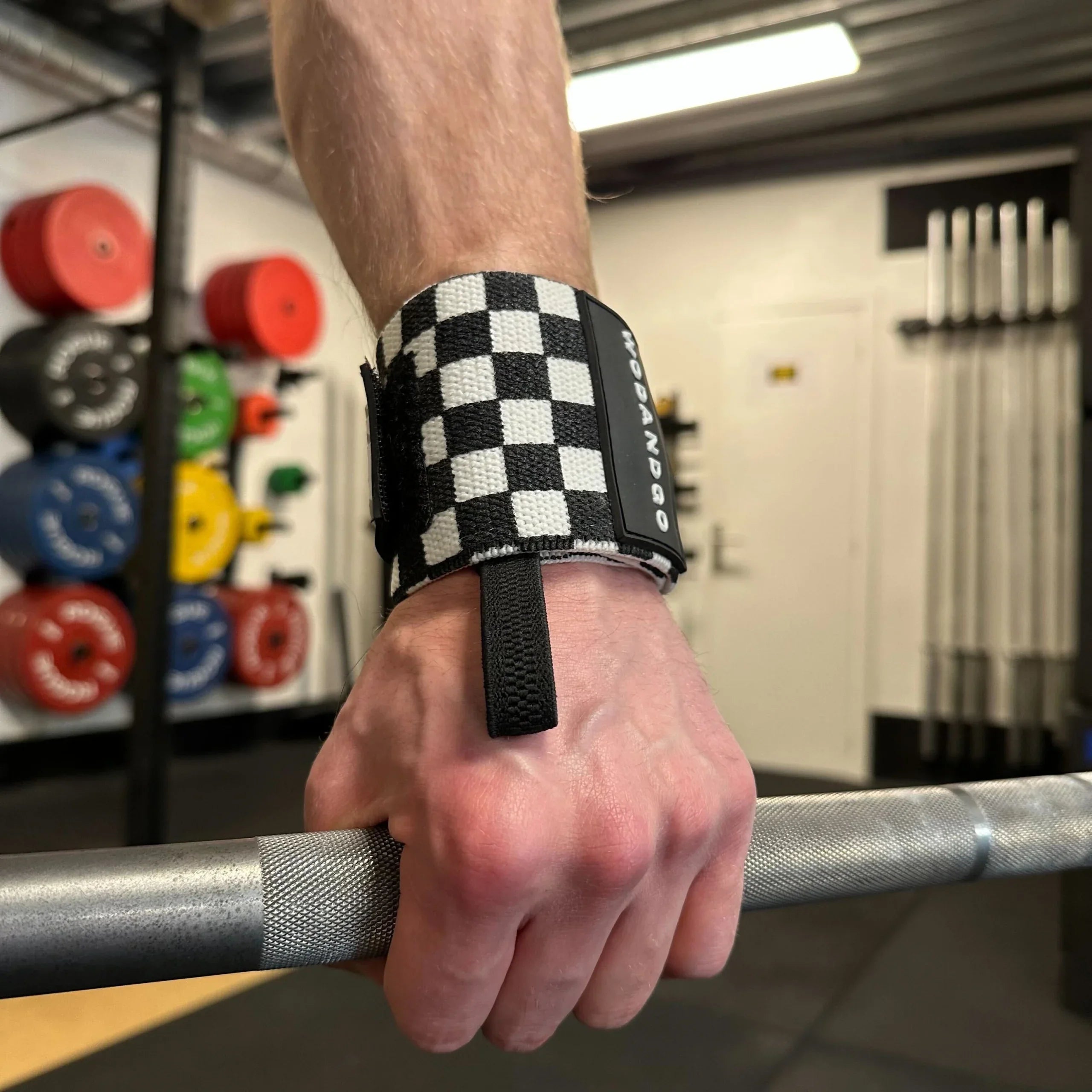Proteges poignets damier extensible halterophilie sport