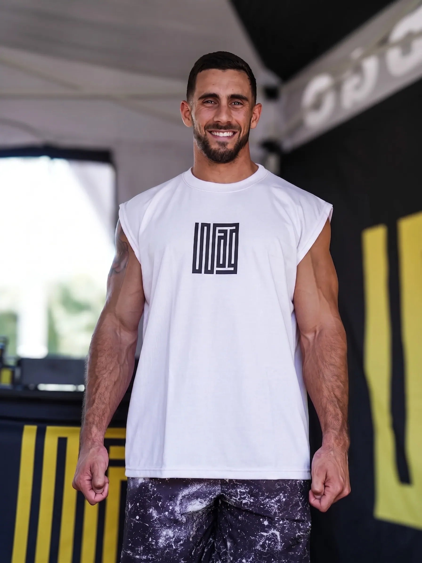 Oversize sans manche blanc sport