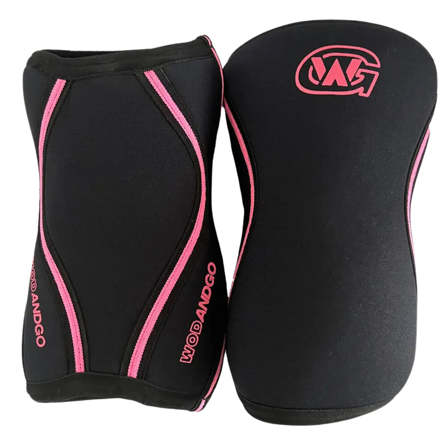 Black and pink knee pads