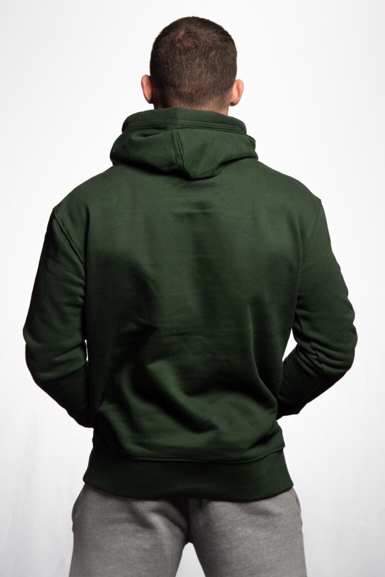 Sweat Capuche Forest Green Homme Dos