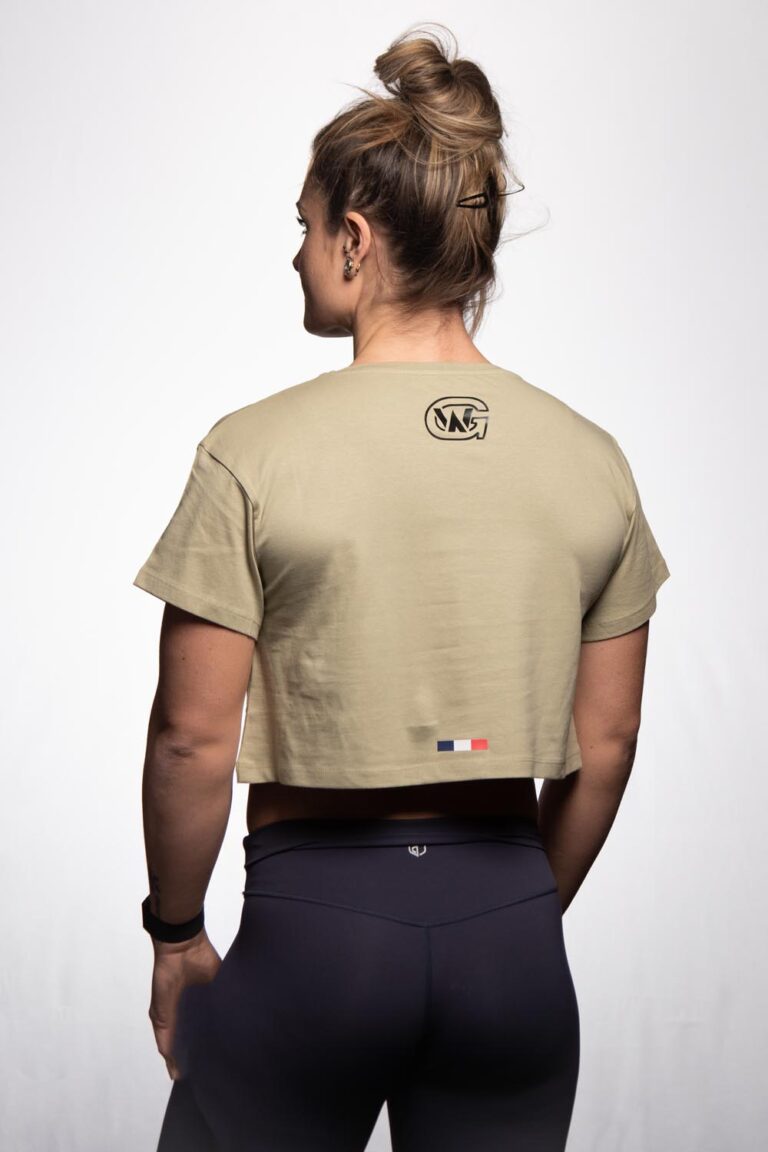 T-Shirt Court Green Femme Dos