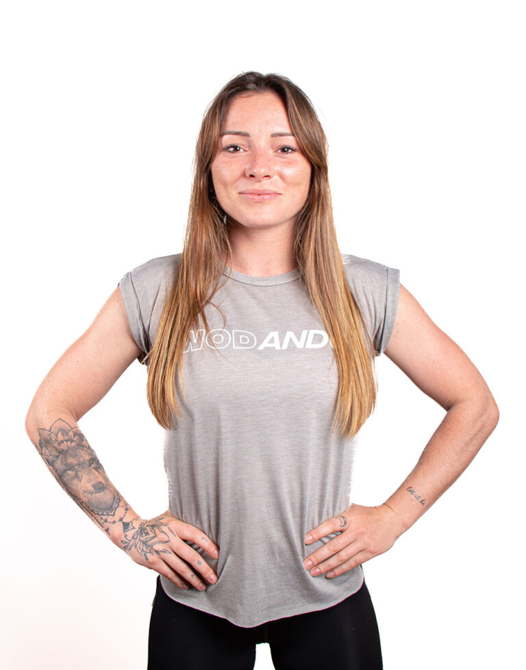 T-Shirt Manches Retroussées Heather Stone – Femme