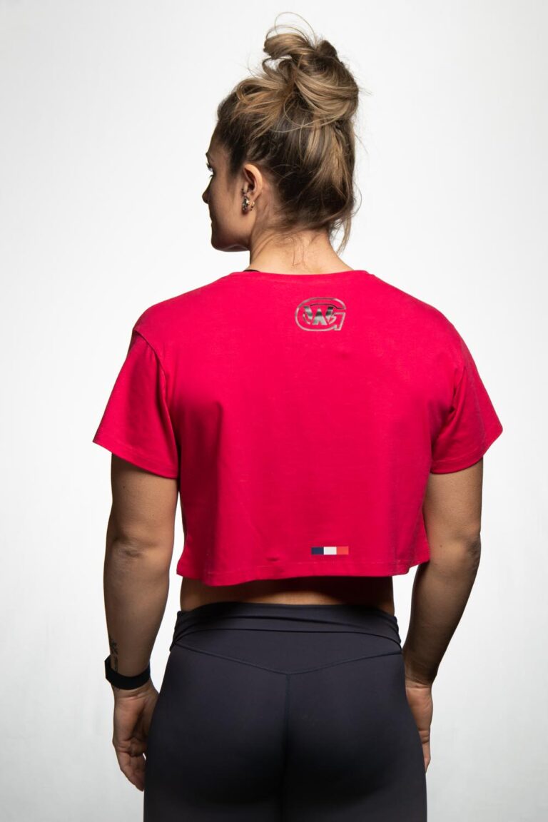 T-Shirt Court Hot Pink Femme Dos