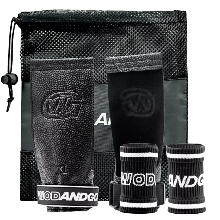 Pack maniques black grip, avec wristband et sac de transport WODANDGO