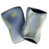 PAIR OF "BEST EDITION" 7MM SCR KNEE PADS - GREY YELLOW LOGO